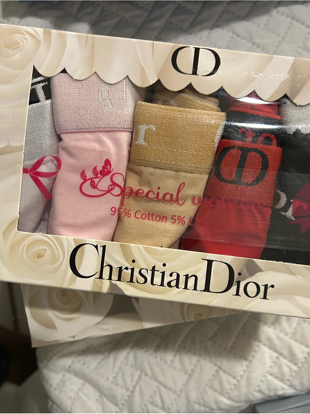 Victoria's Secret Casual Sock Trio - Pink, Gold, Red